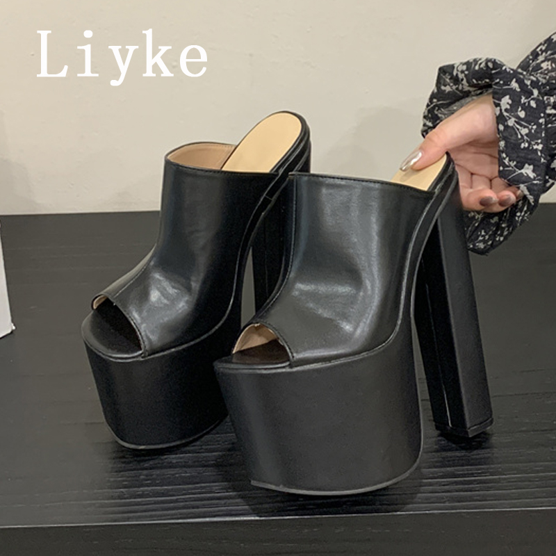 Fashion Street Night - 리예 런웨이 패션 18CM 극단적인 하이힐