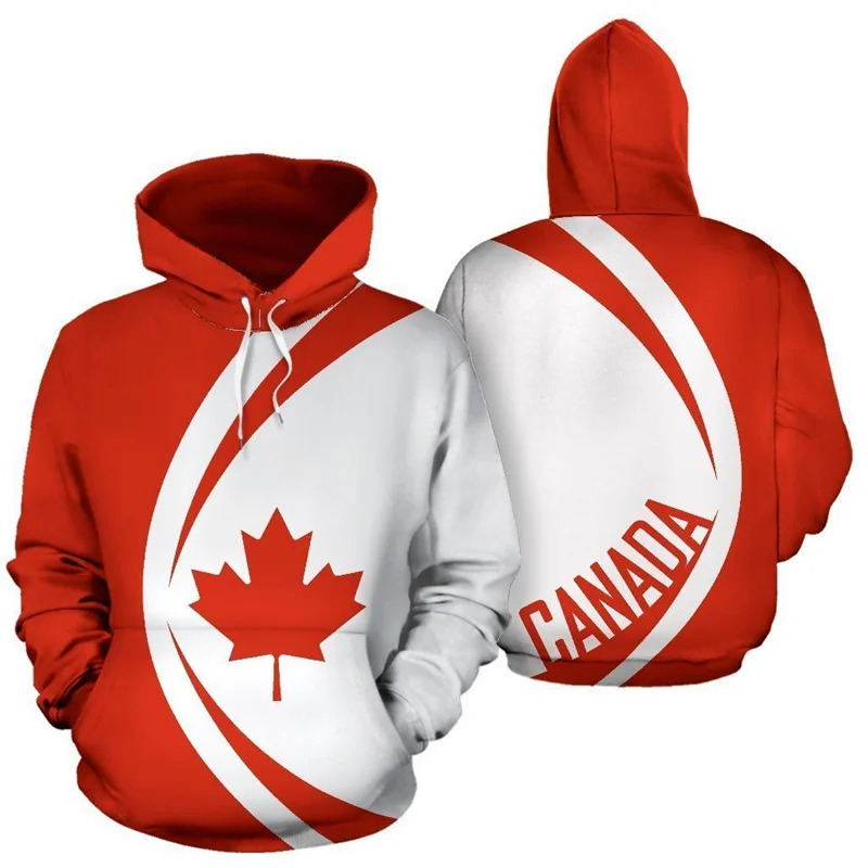 1개 맞춤형 사진 인쇄 캐나다 후드티 메이플 리프 3D - Street Fashion Canada 리뷰 및 가격